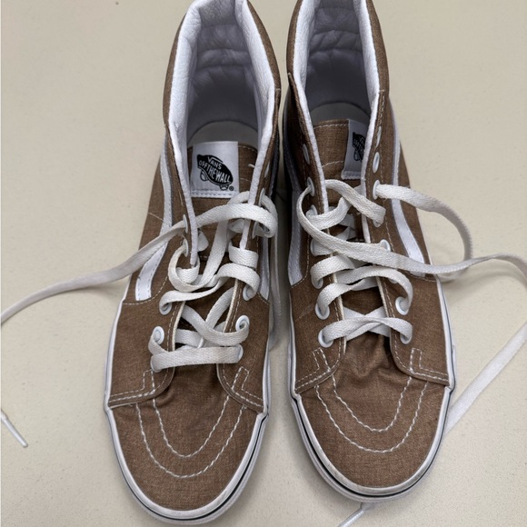 Vans Shoes - Vans Tan Sneakers with White Sole and Stitching